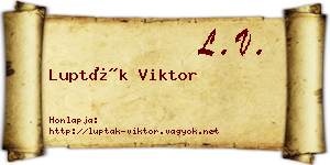 Lupták Viktor névjegykártya